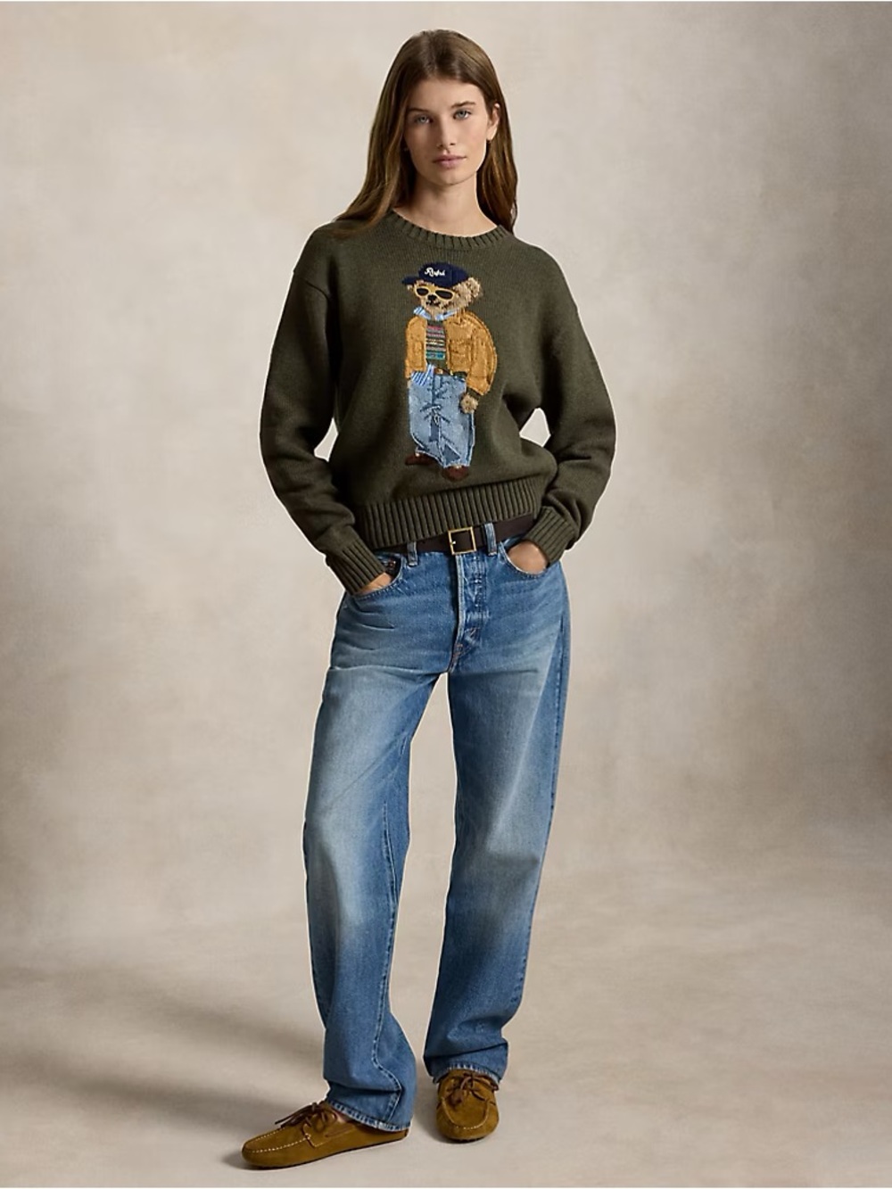 NEW: Women’s Polo Bear Cotton Crewneck Sweater - US Medium - Picture 2 of 4